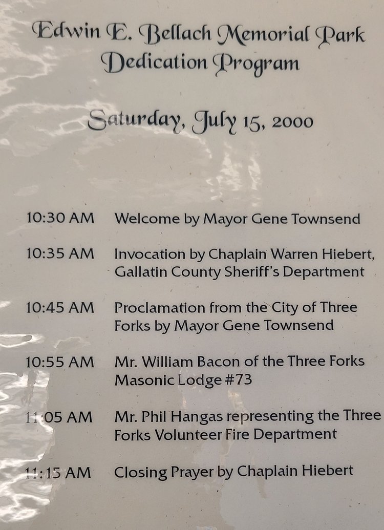 memorial park dedication program